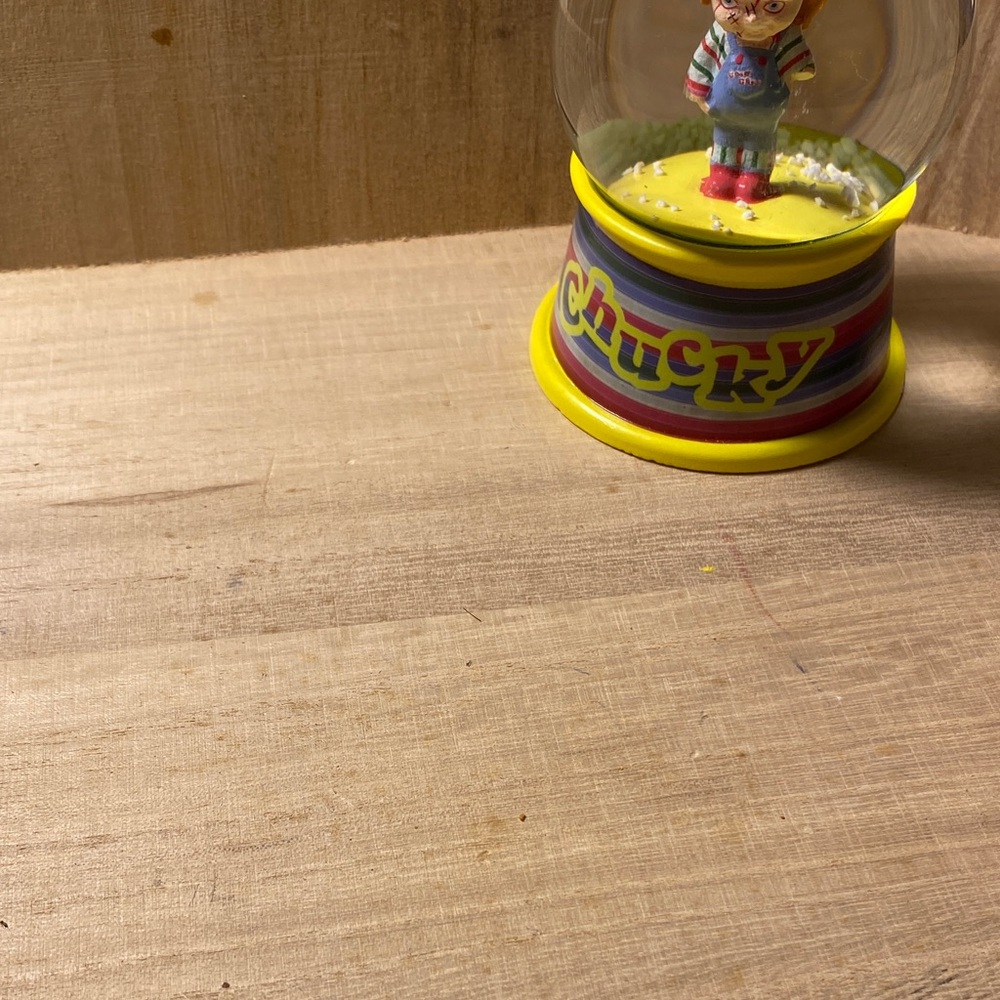 Chucky Snow Globe with Yellow Base